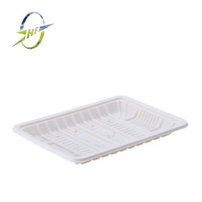 Disposable corn starch fruit packaging trays