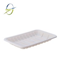 Disposable biodegradable cornstarch tray