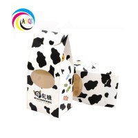 2020  new design custom fancy small milk candy packaging box with PVC window